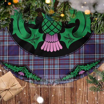 RCAF Tartan Christmas Tree Skirt Scottish Thistle Style