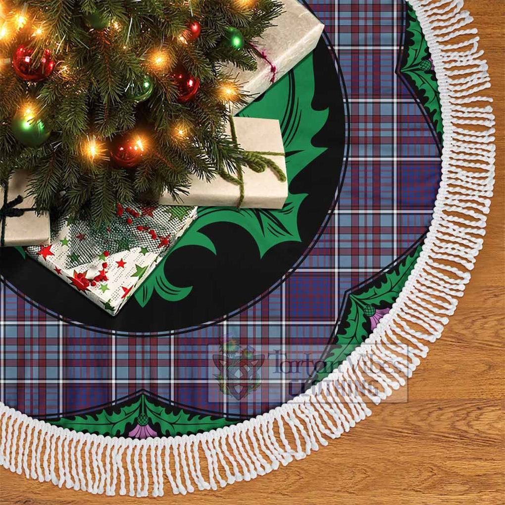 Tartan Vibes Clothing RCAF Tartan Christmas Tree Skirt Scottish Thistle Style