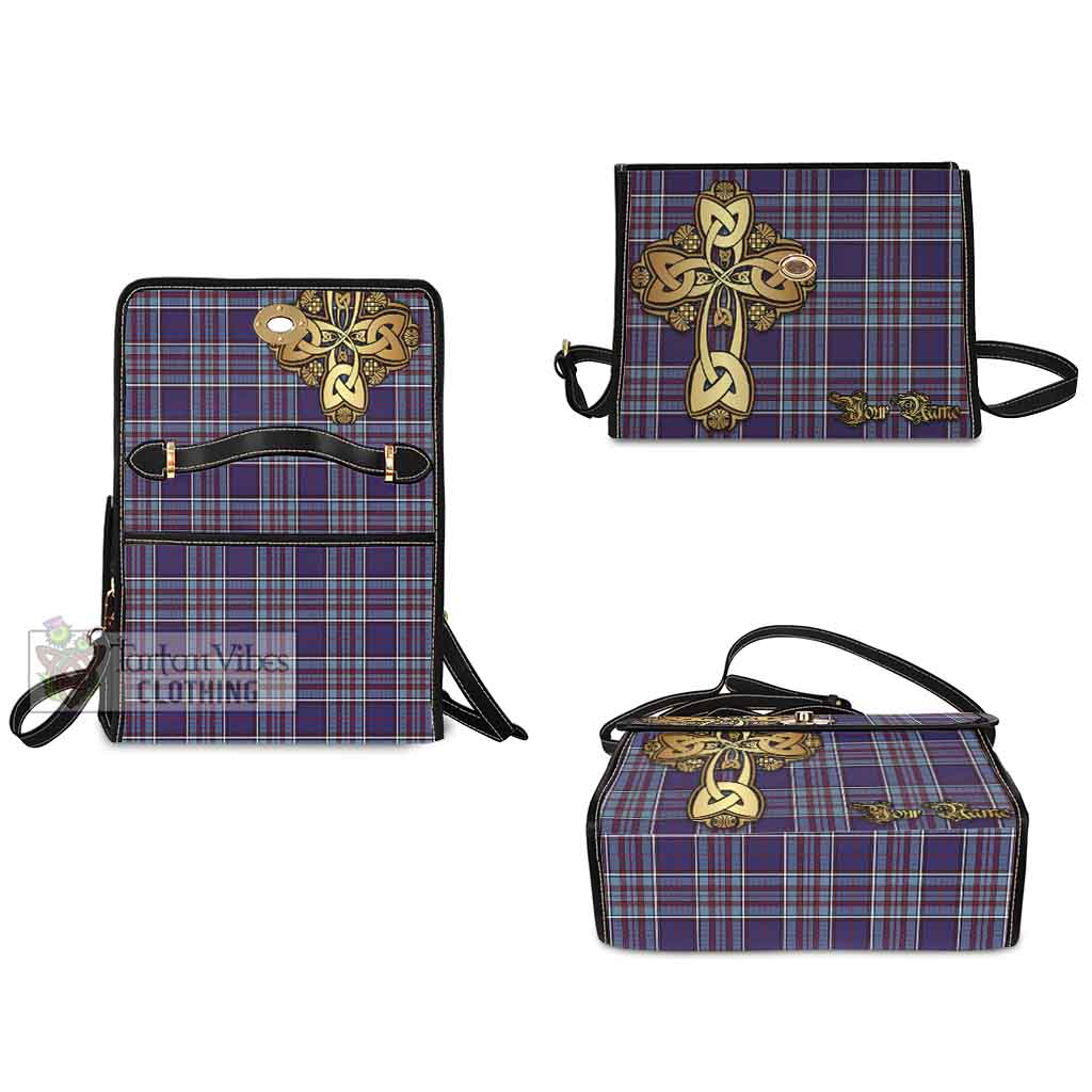 Tartan Vibes Clothing RCAF Tartan Waterproof Canvas Bag Golden Thistle Celtic Cross Style
