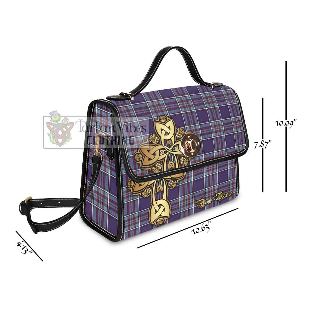 Tartan Vibes Clothing RCAF Tartan Waterproof Canvas Bag Golden Thistle Celtic Cross Style