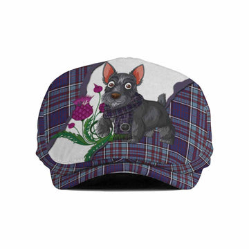RCAF Scottish Terrier Tartan Flat Cap, Jeff Cap Thistle Heritage Art
