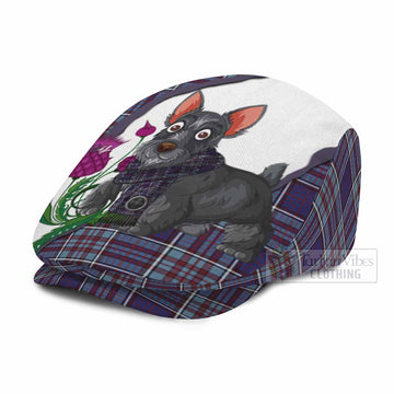 RCAF Scottish Terrier Tartan Flat Cap, Jeff Cap Thistle Heritage Art