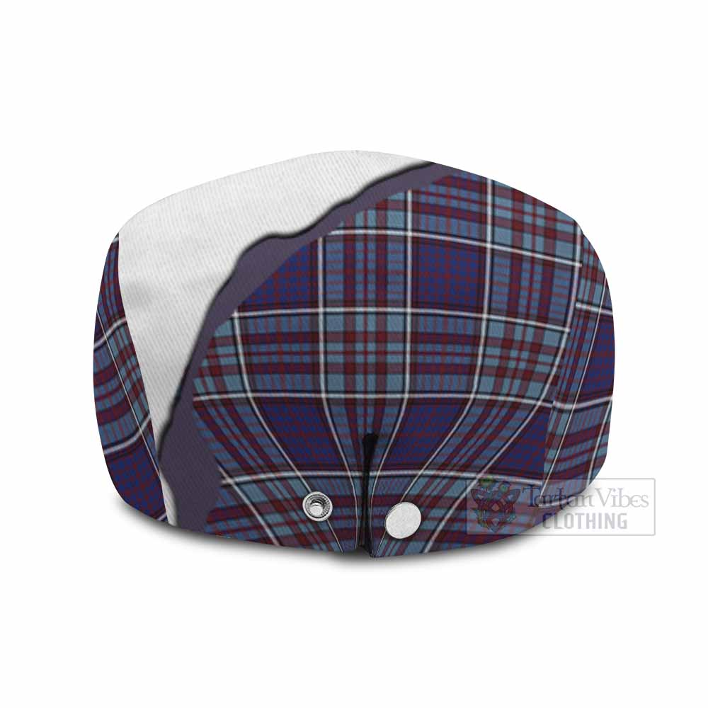 RCAF Scottish Terrier Tartan Flat Cap, Jeff Cap Thistle Heritage Art - Tartan Vibes Clothing