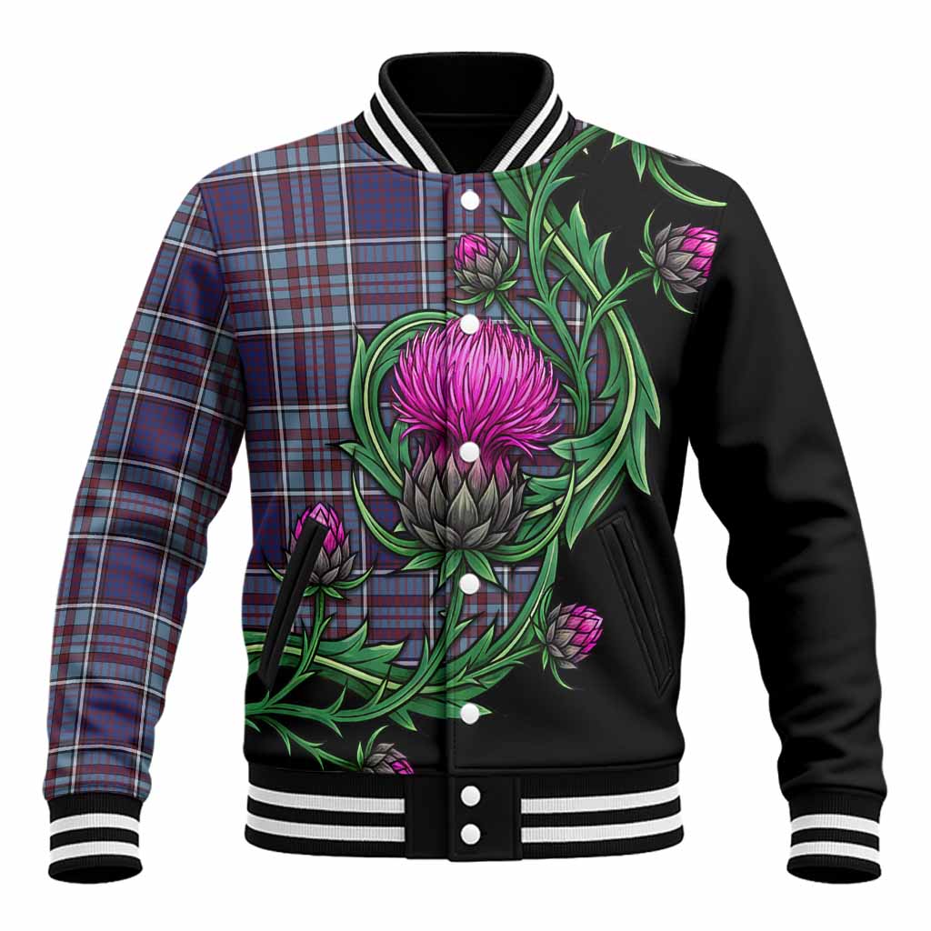 RCAF Tartan Baseball Jacket Resilient Scottish Thistle Unisex - Tartan Vibes Clothing
