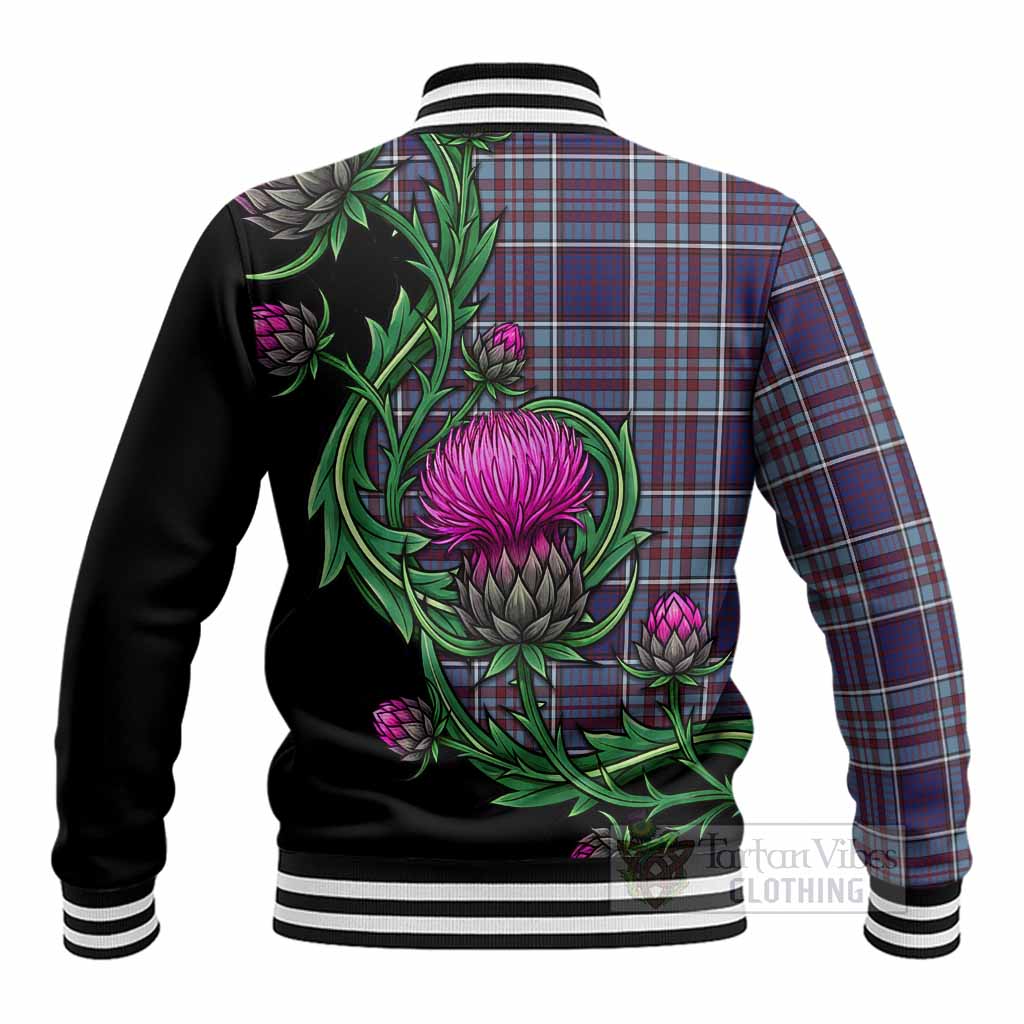 RCAF Tartan Baseball Jacket Resilient Scottish Thistle - Tartan Vibes Clothing