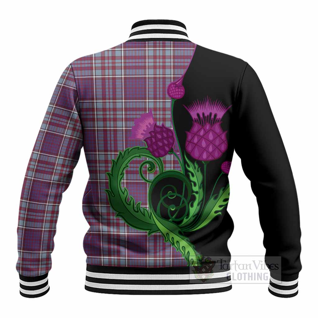 RCAF Tartan Baseball Jacket Traditional Scottish Thistle - Tartan Vibes Clothing