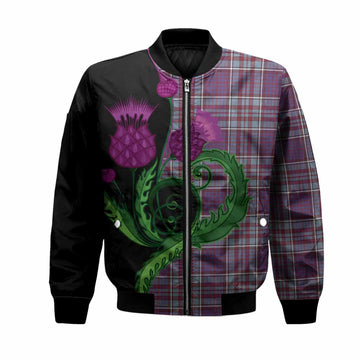 RCAF Tartan Bomber Jacket Traditional Scottish Thistle