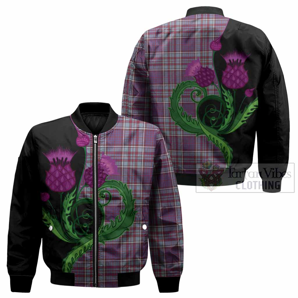 RCAF Tartan Bomber Jacket Traditional Scottish Thistle