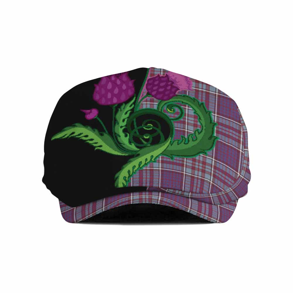 RCAF Tartan Flat Cap, Jeff Cap Traditional Scottish Thistle