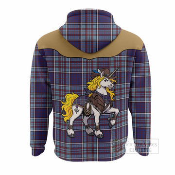 RCAF Tartan Hoodie Rodeo Unicorn Retro Style