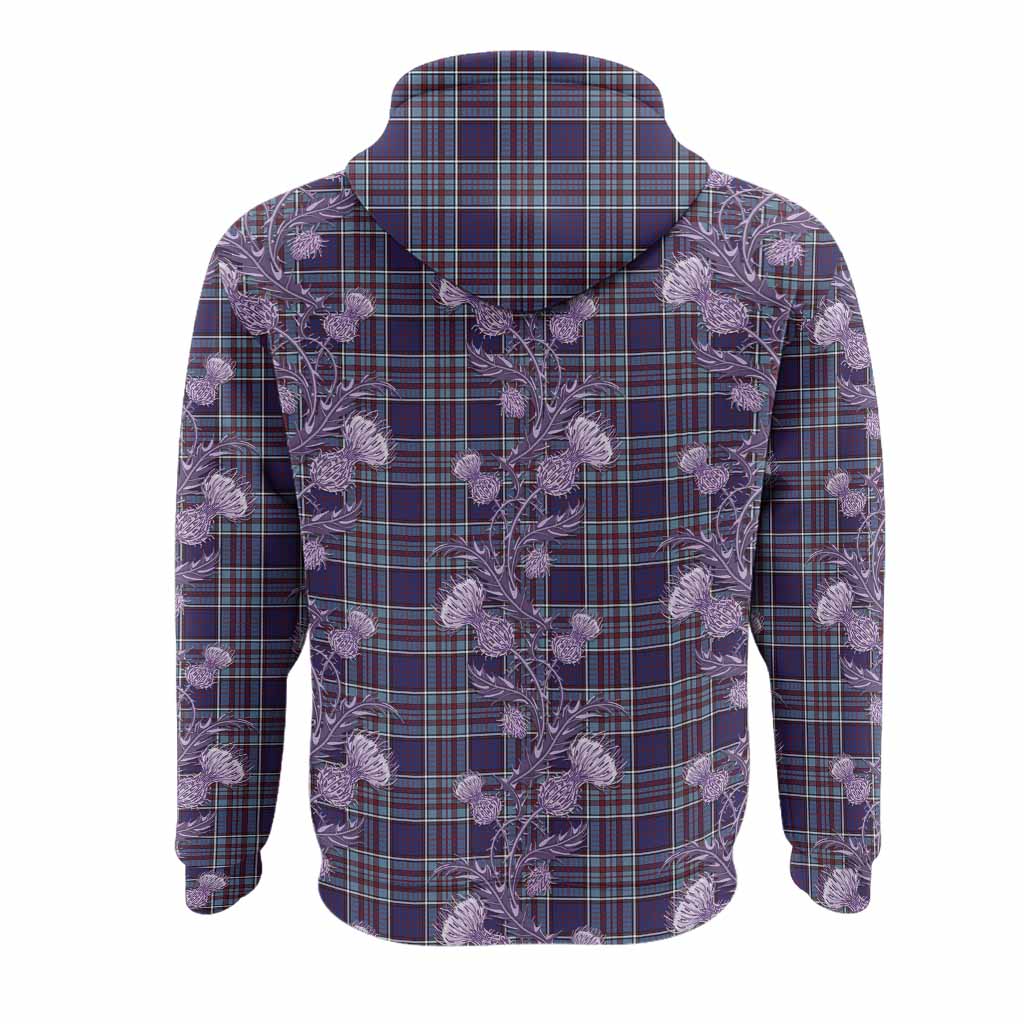 RCAF Tartan Hoodie Seamless Scottish Thistle Flowers