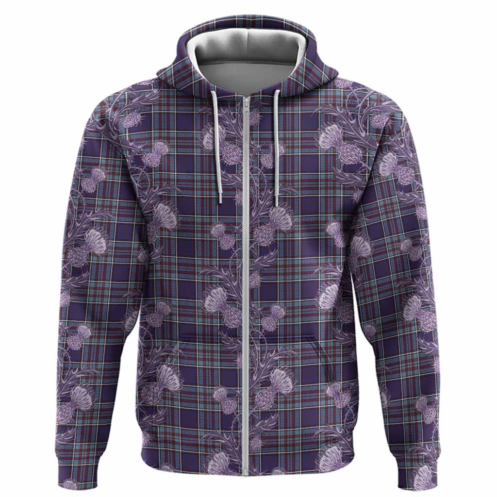 RCAF Tartan Hoodie Seamless Scottish Thistle Flowers