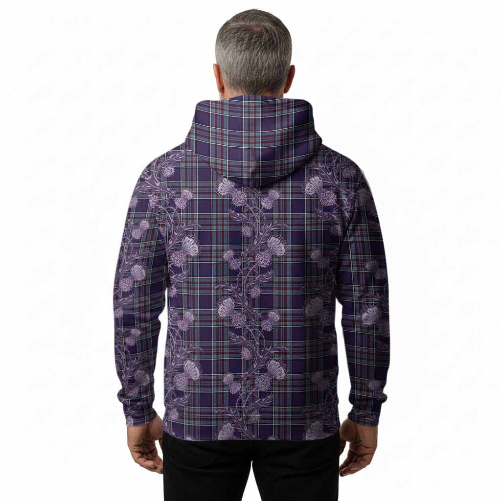 RCAF Tartan Hoodie Seamless Scottish Thistle Flowers