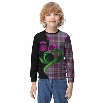 RCAF Tartan Kid Knitted Sweatshirt Traditional Scottish Thistle