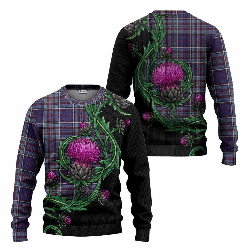 RCAF Tartan Knitted Sweater Resilient Scottish Thistle - Tartan Vibes Clothing