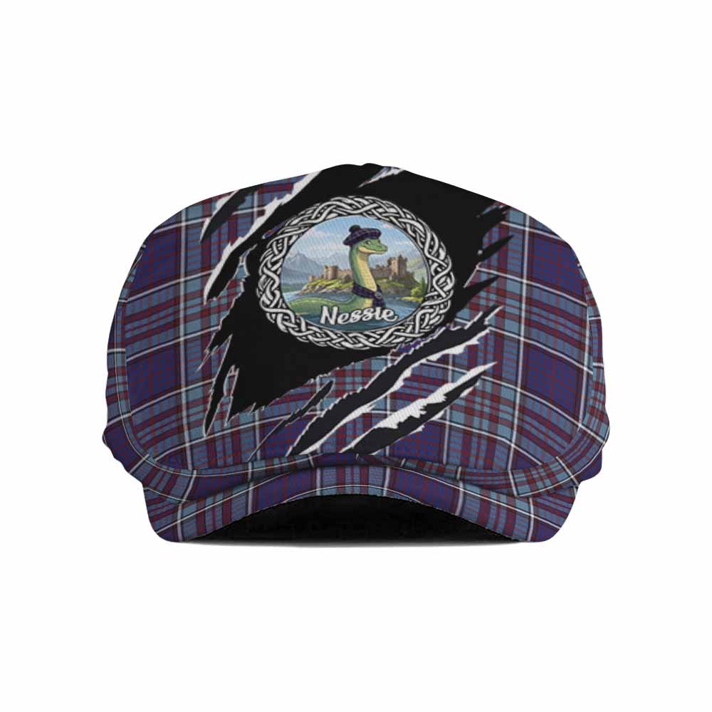 RCAF Tartan Loch Ness Monster Flat Cap, Jeff Cap Celtic Knot Nessie Art