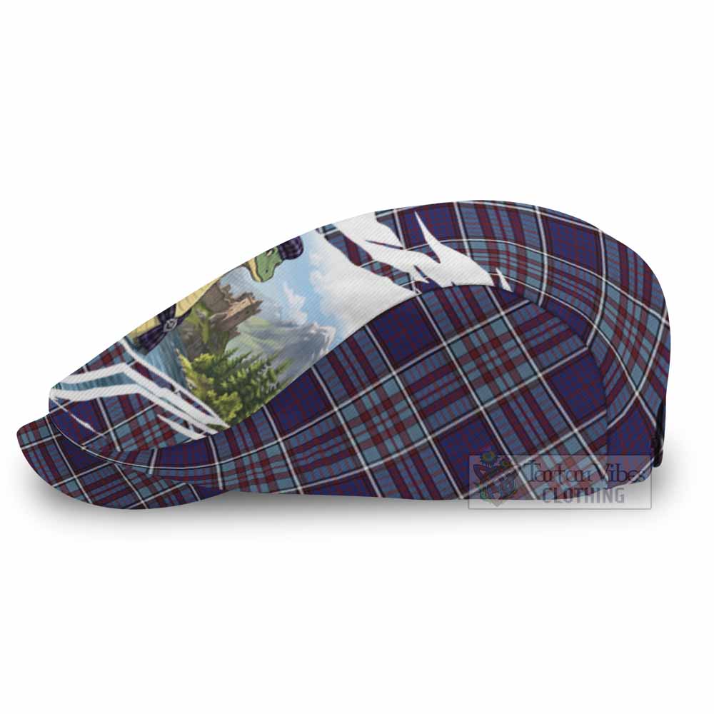 RCAF Tartan Loch Ness Monster Scottish Heritage Art Flat Cap, Jeff Cap