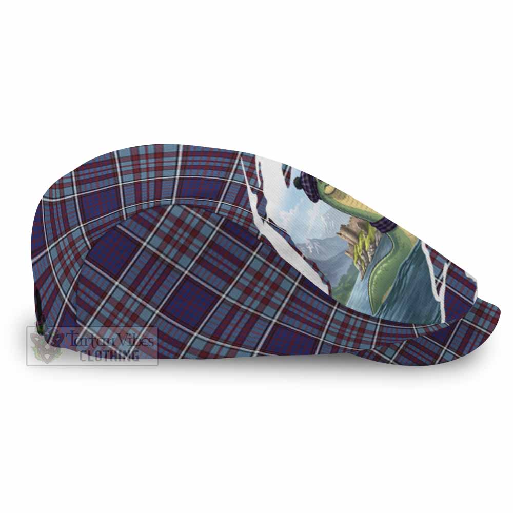 RCAF Tartan Loch Ness Monster Scottish Heritage Art Flat Cap, Jeff Cap
