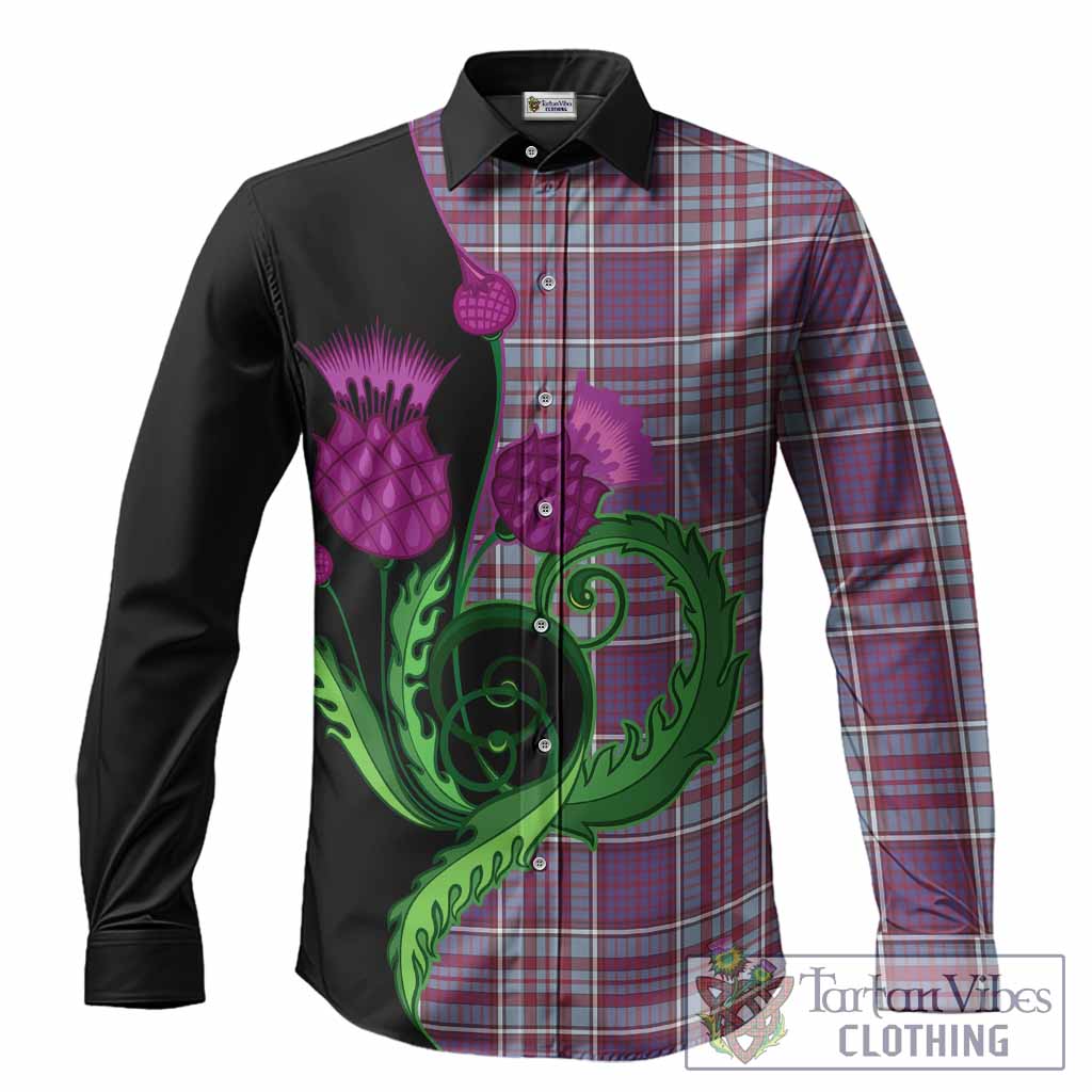 RCAF Tartan Long Sleeve Button Shirts Traditional Scottish Thistle
