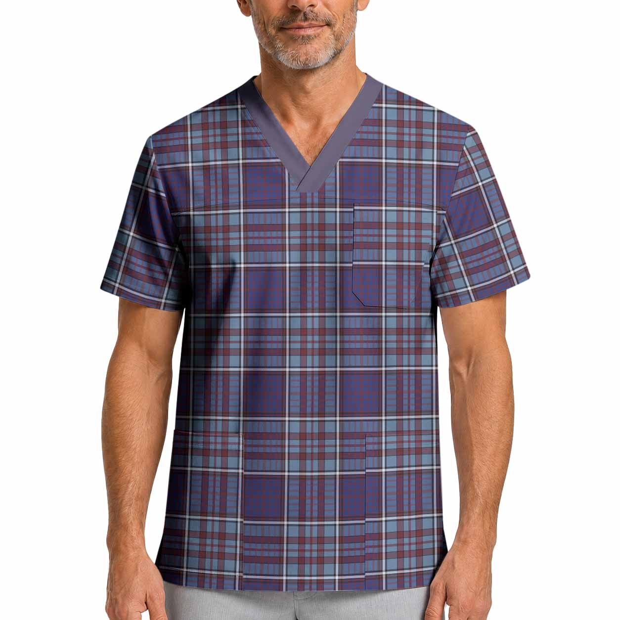 RCAF Tartan Scrub Top XL - Tartan Vibes Clothing