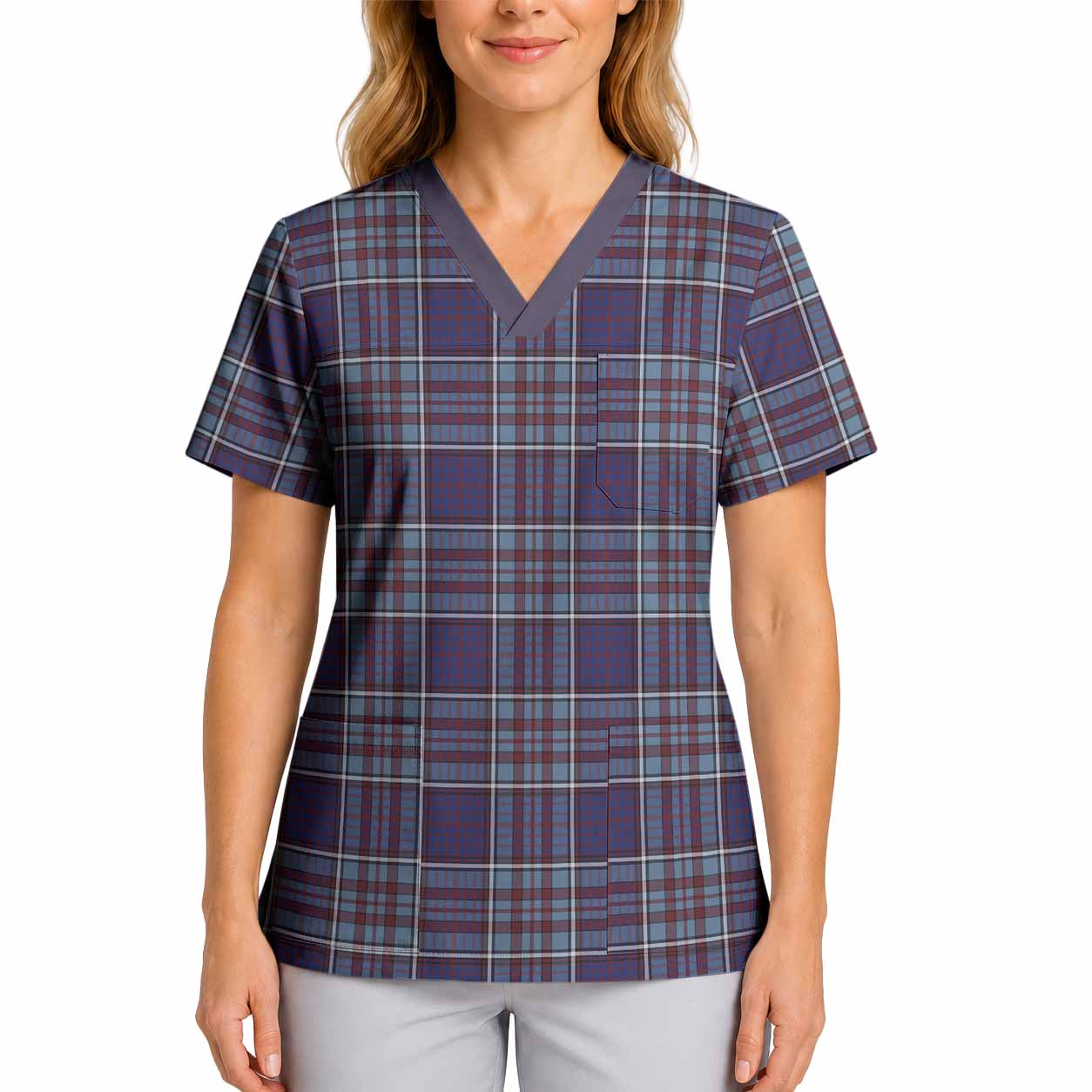 RCAF Tartan Scrub Top 4XL - Tartan Vibes Clothing