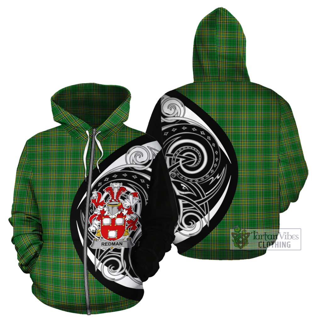 Tartan Vibes Clothing Redman Irish Clan Cotton Hoodie Celtic Circle Style