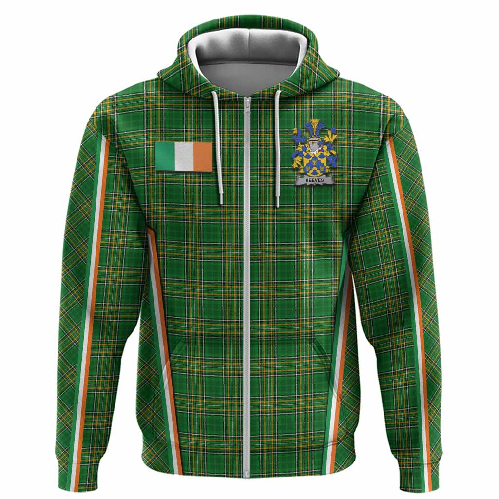 Reeves Irish Clan Coat of Arm Tartan Hoodie Flag Style