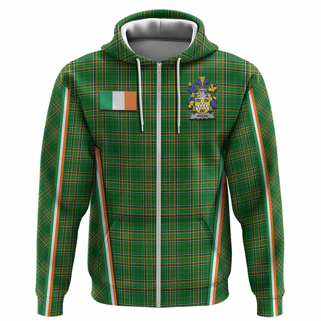 Regan Irish Clan Coat of Arm Tartan Hoodie Flag Style