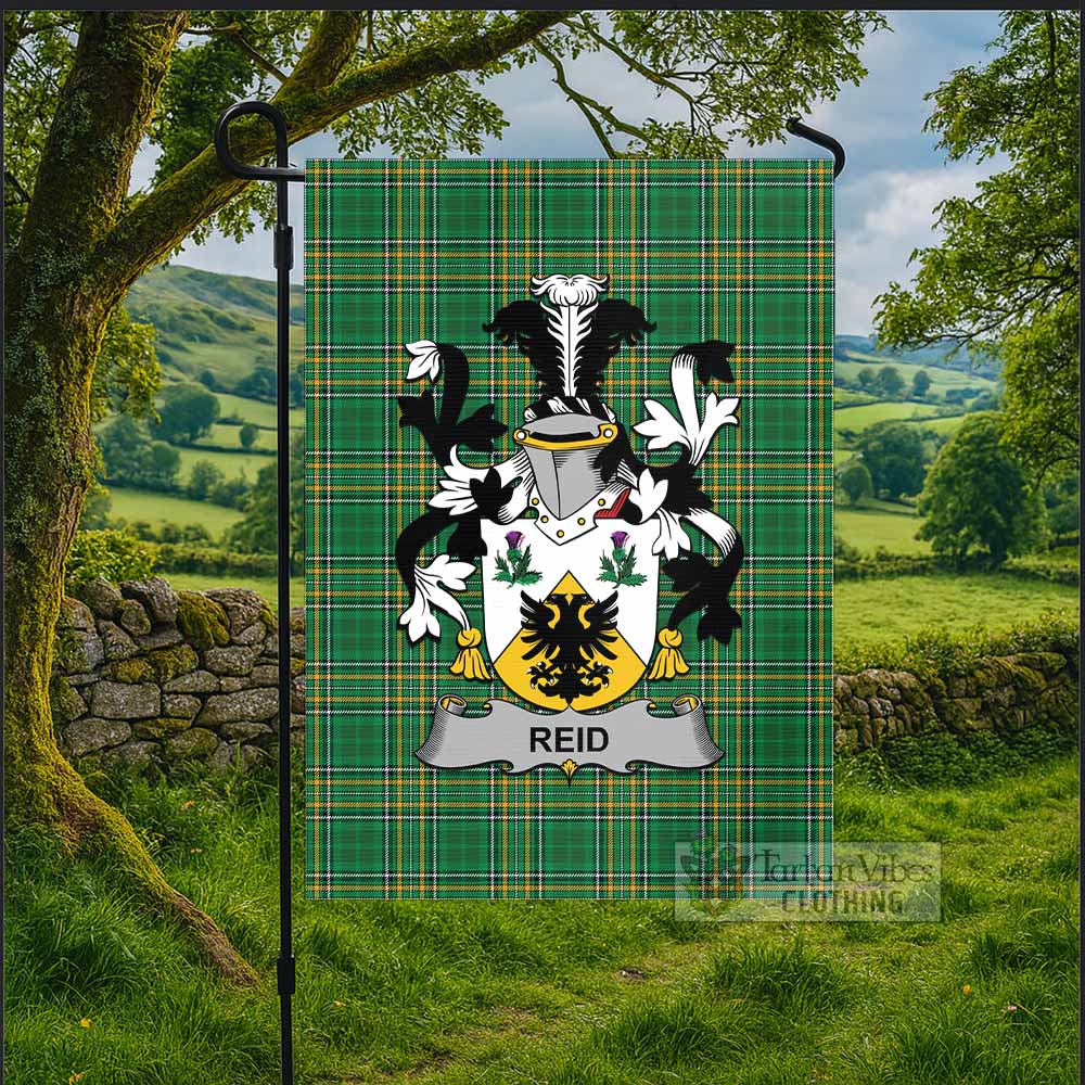 Reid Irish Clan Tartan Flag with Coat of Arms