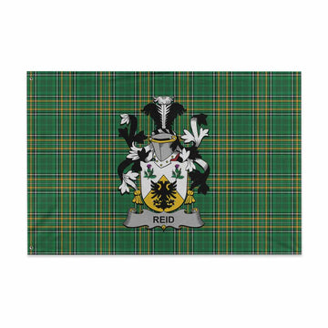 Tartan Vibes Clothing Reid Irish Clan Tartan House Flag with Coat of Arms