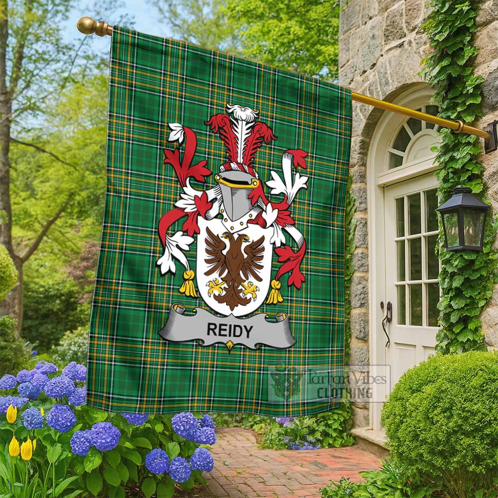 Reidy Irish Clan Tartan Flag with Coat of Arms