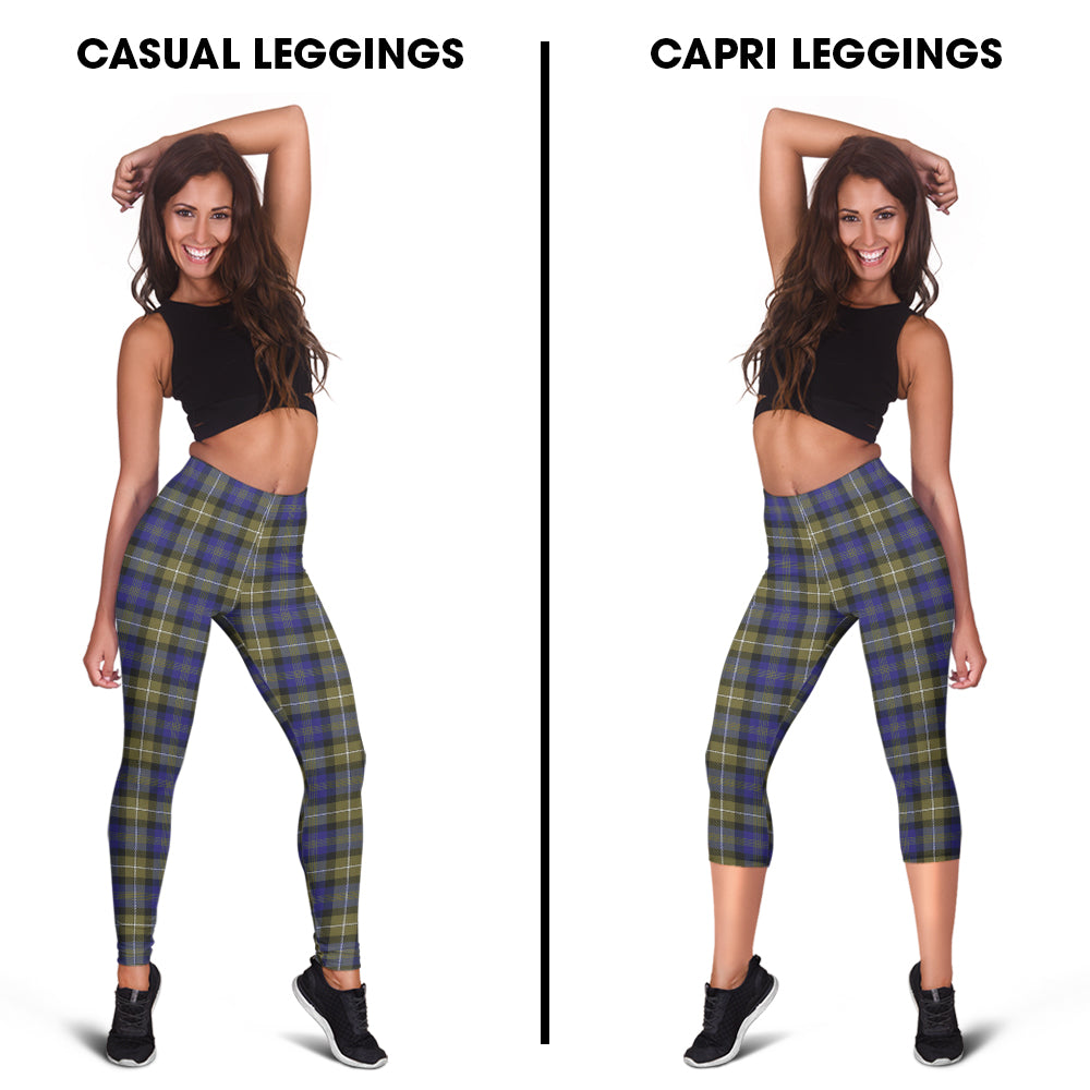 Rennie Tartan Womens Leggings Capri Leggings - Tartan Vibes Clothing
