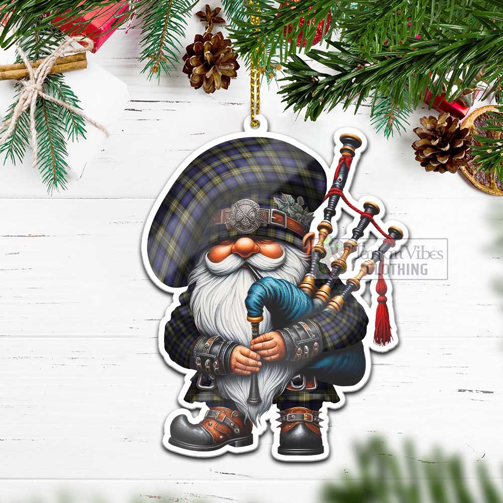 Rennie Tartan Bagpiper Gnome Christmas Ornament - Tartan Vibes Clothing
