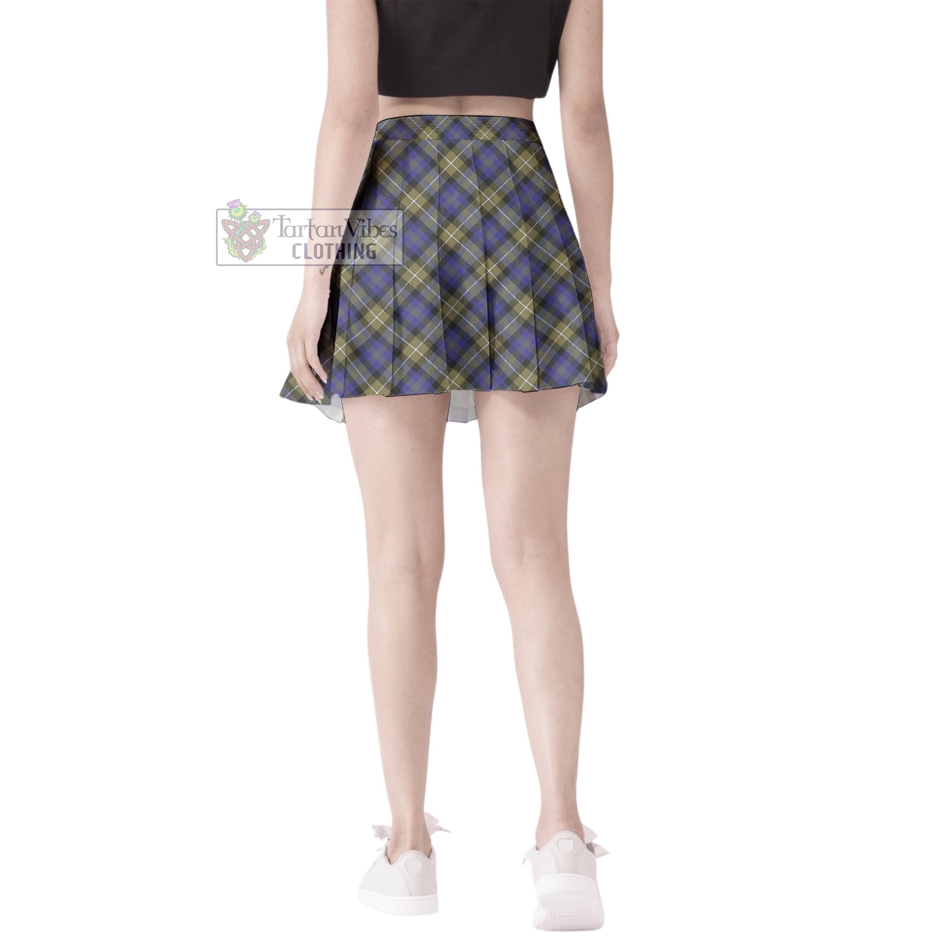 Rennie Tartan Women's Plated Mini Skirt Cross Style - Tartan Vibes Clothing