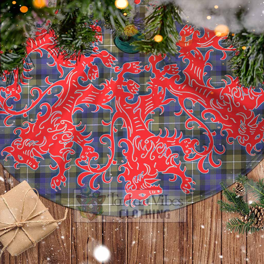Rennie Tartan Christmas Tree Skirt Lion Rampant Style - Tartan Vibes Clothing