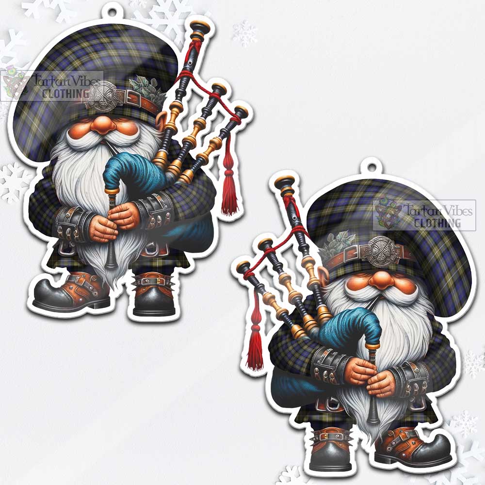 Rennie Tartan Bagpiper Gnome Christmas Ornament - Tartan Vibes Clothing