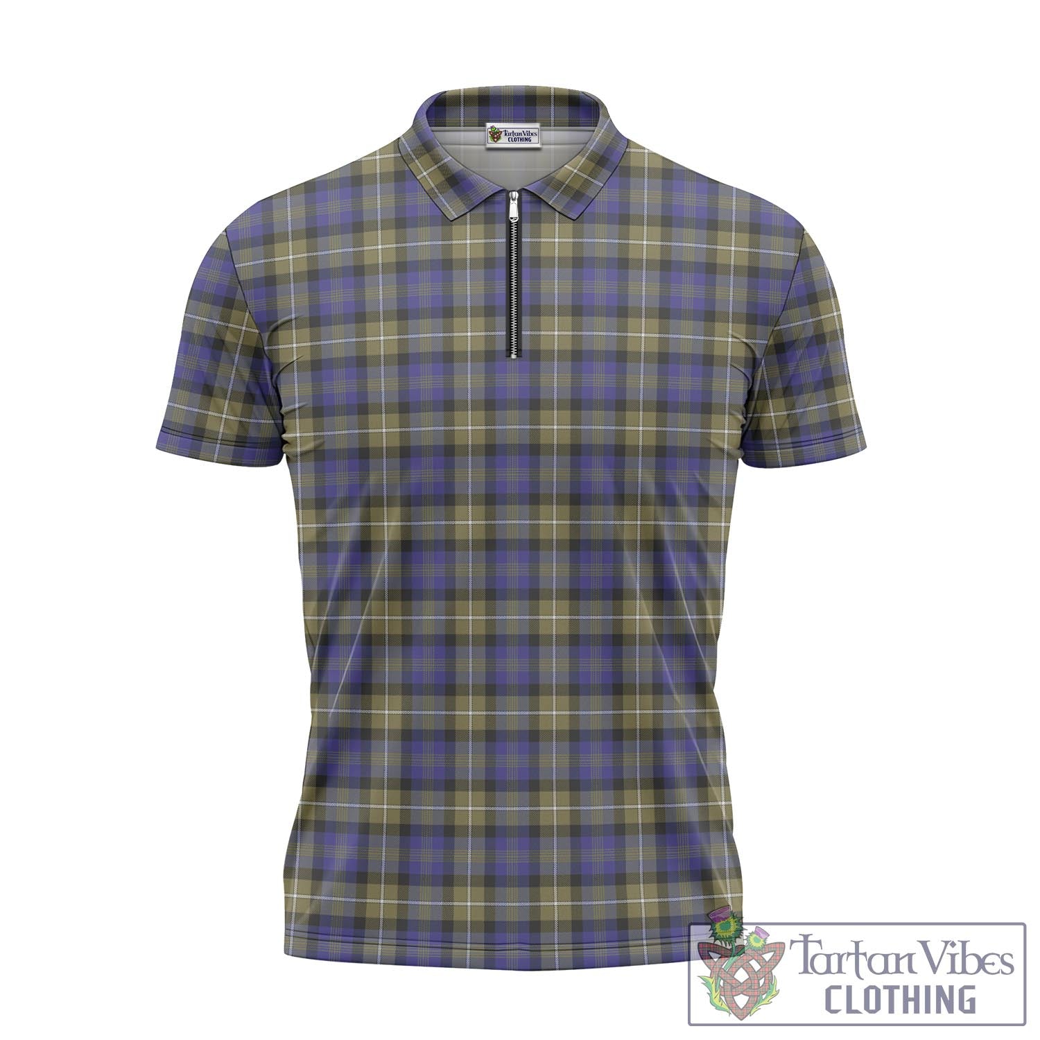 Rennie Tartan Zipper Polo Shirt - Tartan Vibes Clothing