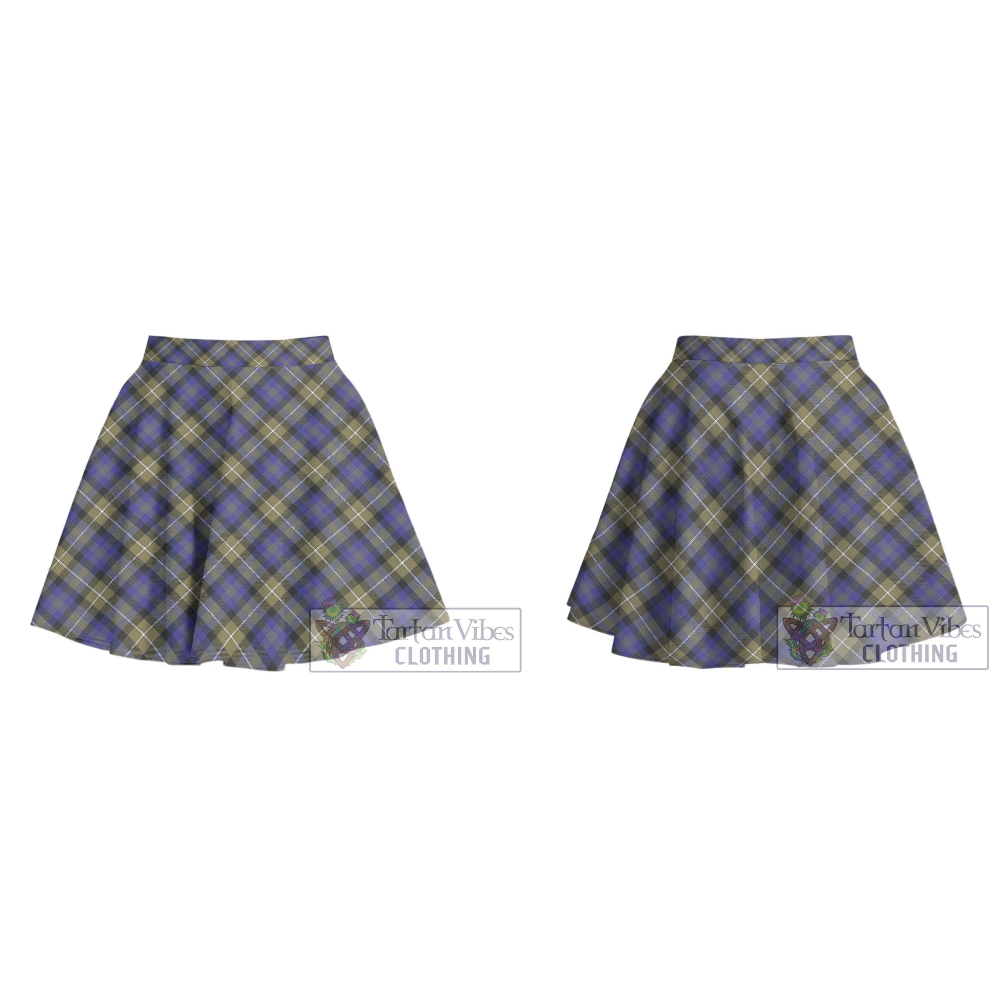 Rennie Tartan Women's Plated Mini Skirt Cross Style - Tartan Vibes Clothing