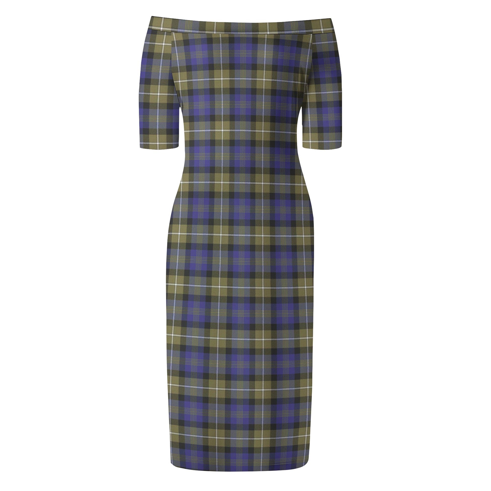 Rennie Tartan Off Shoulder Lady Dress - Tartan Vibes Clothing