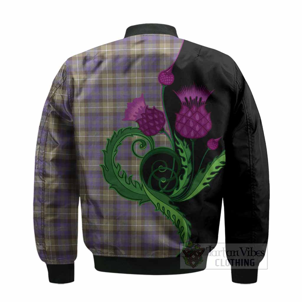 Rennie Tartan Bomber Jacket Traditional Scottish Thistle