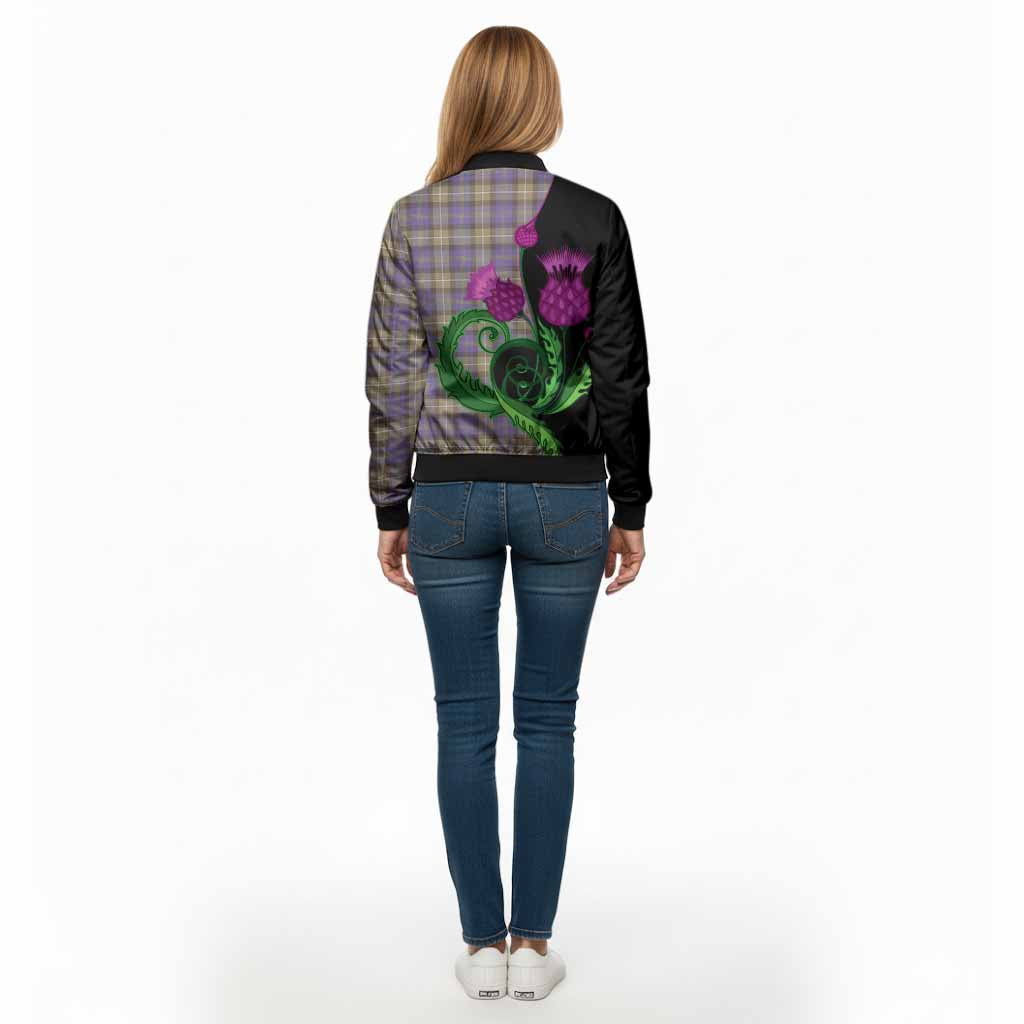 Rennie Tartan Bomber Jacket Traditional Scottish Thistle