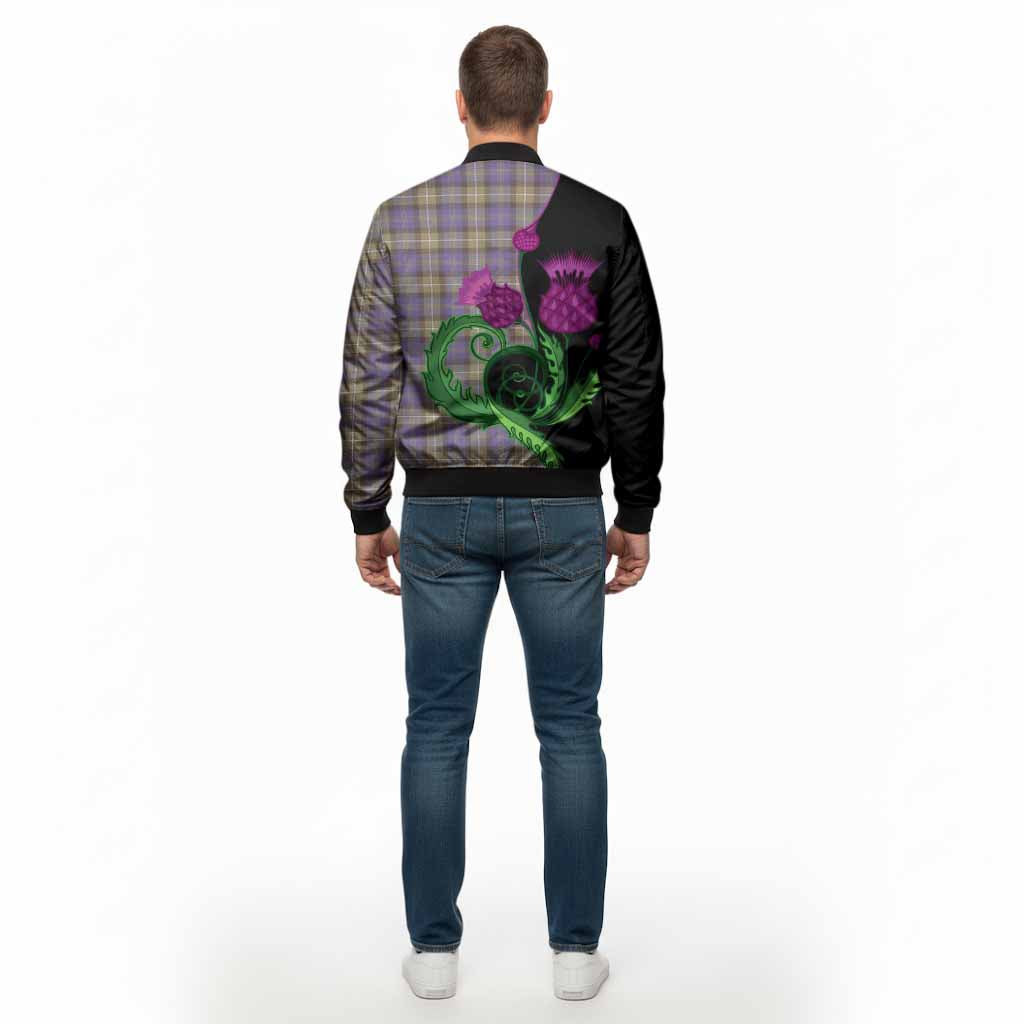 Rennie Tartan Bomber Jacket Traditional Scottish Thistle