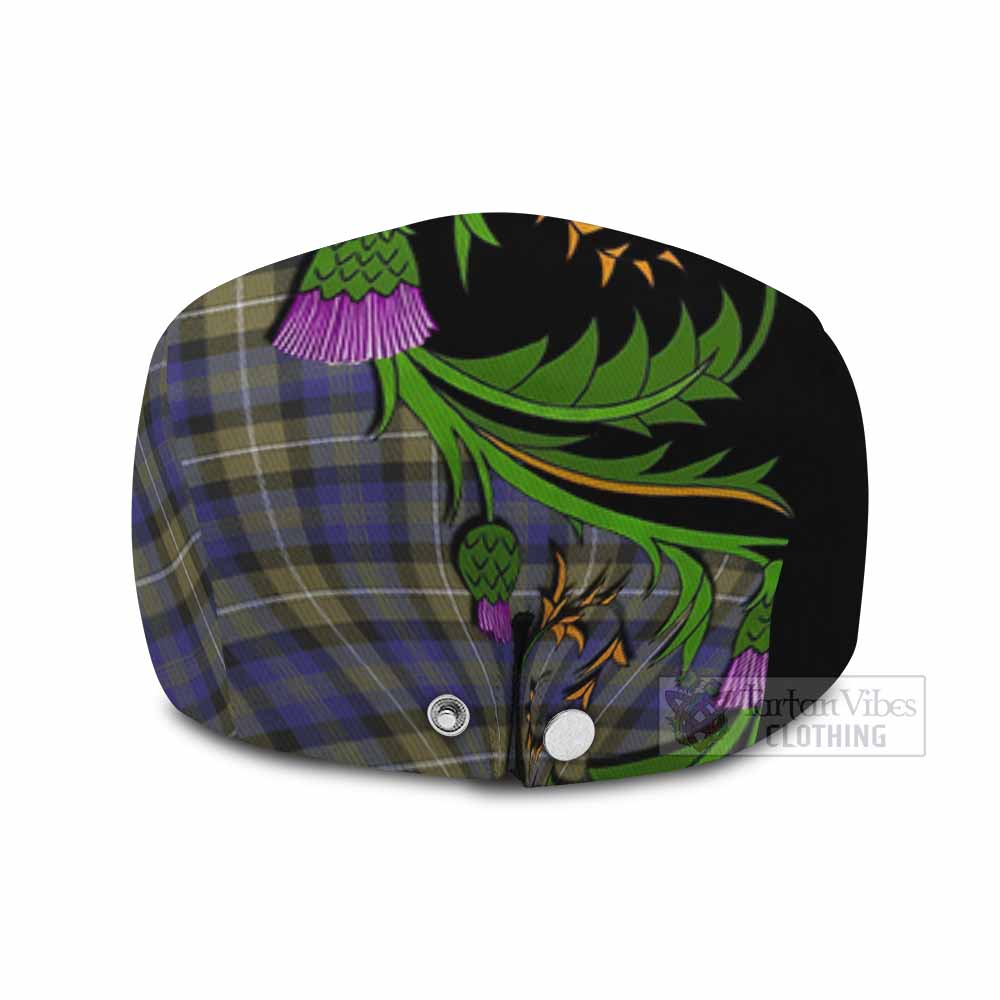 Rennie Tartan Flat Cap, Jeff Cap Scottish Thistle Pride Heritage Art