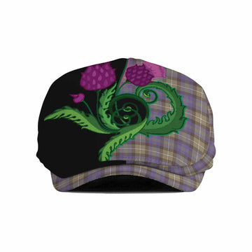 Rennie Tartan Flat Cap, Jeff Cap Traditional Scottish Thistle