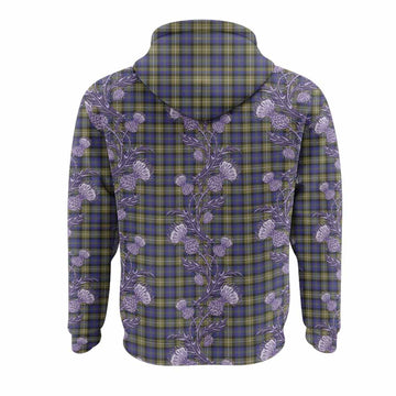 Rennie Tartan Hoodie Seamless Scottish Thistle Flowers