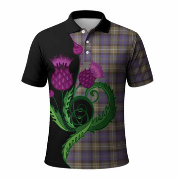 Rennie Tartan Polo Shirt Traditional Scottish Thistle