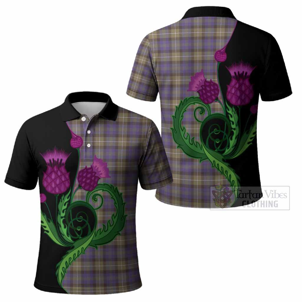 Rennie Tartan Polo Shirt Traditional Scottish Thistle