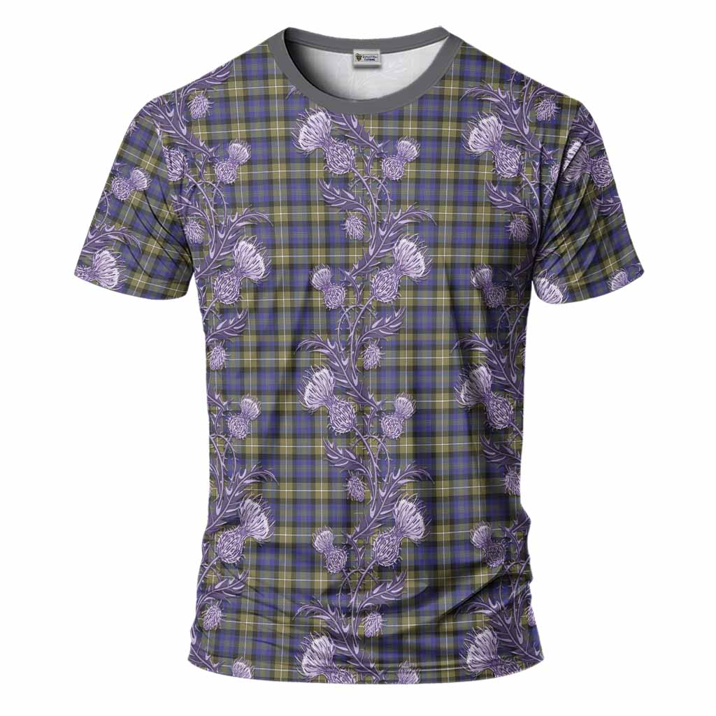 Rennie Tartan T-Shirt Seamless Scottish Thistle Flowers