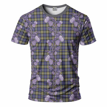 Rennie Tartan T-Shirt Seamless Scottish Thistle Flowers
