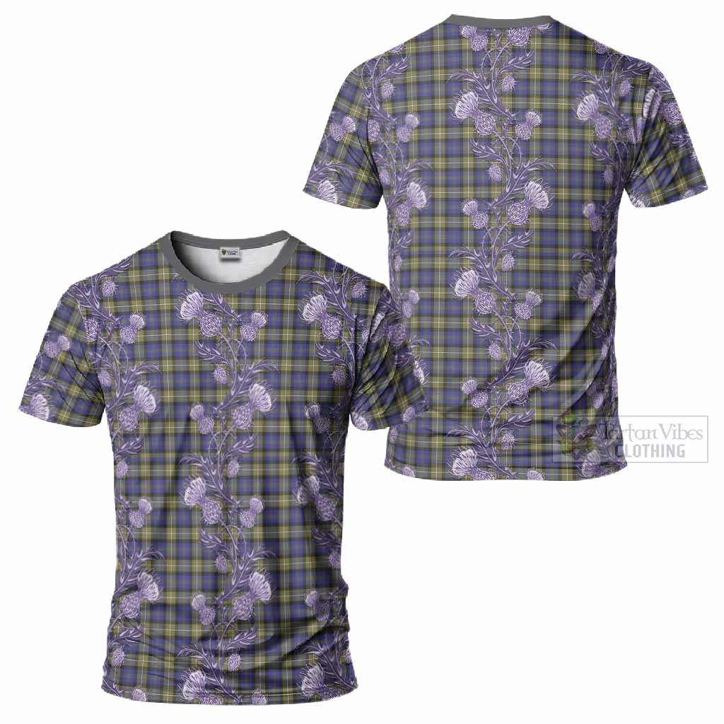Rennie Tartan T-Shirt Seamless Scottish Thistle Flowers